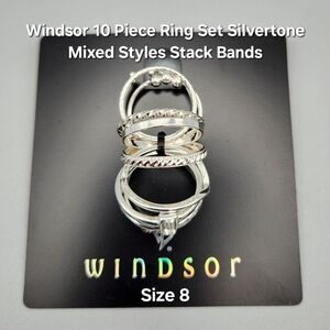 Lot of 3 Jewelry Sets Earrings and Rings Swarovski Crystal Heart Dangles